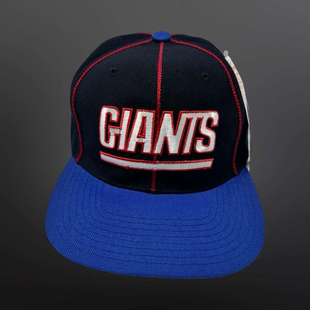 Vintage 90s New York Giants Snapback Hat American Needle Wool Block Letter NWT